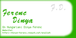 ferenc dinya business card